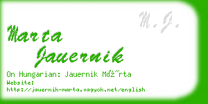 marta jauernik business card